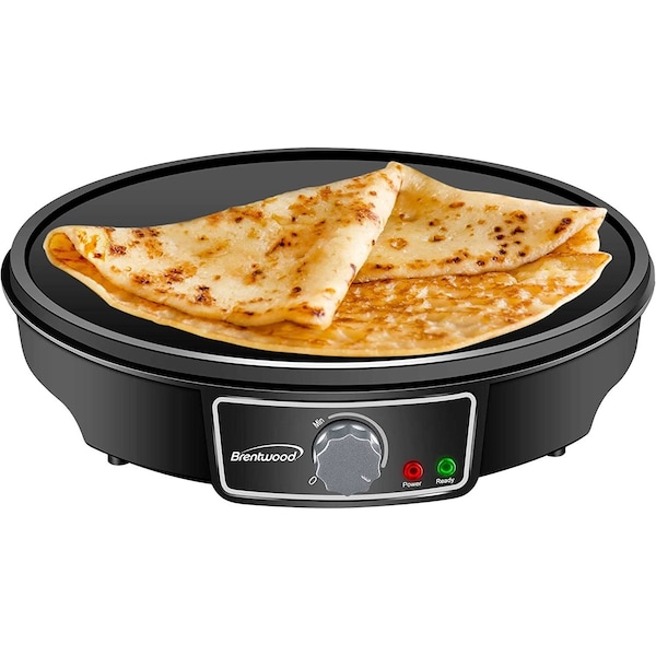 Brentwood Industries TS602BK 12Inch Electric NonStick Crepe Pancake Maker Black BRETS-602BK - main